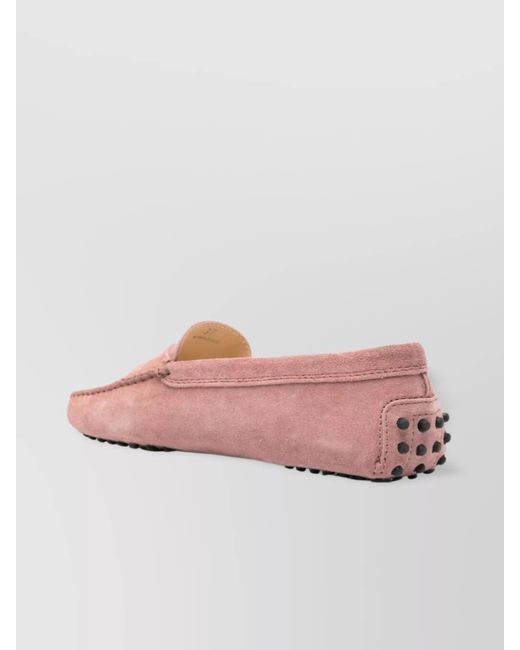 Tod's Pink Leather Loafers