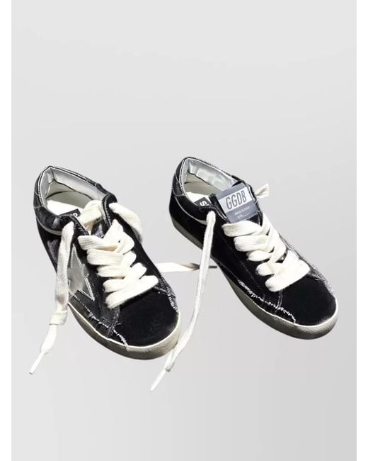 Golden Goose Deluxe Brand Multicolor Super Star Velvet Low Top Laminated Heel