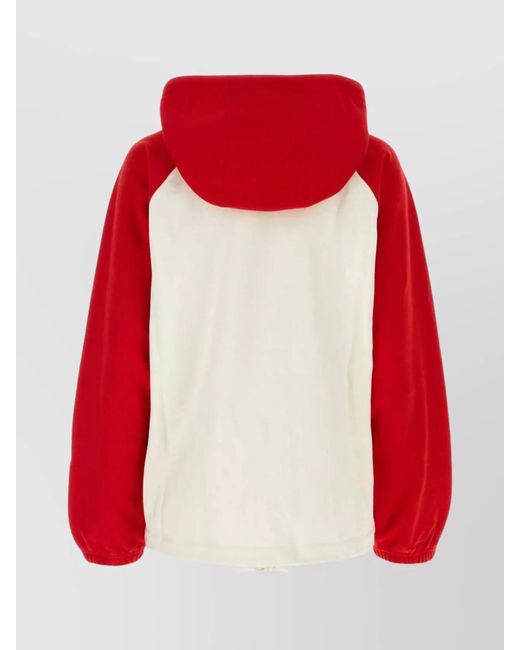 Gucci Red Two-tone Cotton Oversize Sweatshirt