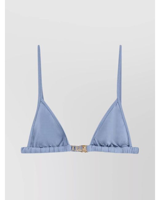 Chloé Blue Logo Nylon Bikini Top