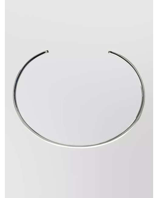 MM6 by Maison Margiela White Minimal Logo Cuff Bracelet