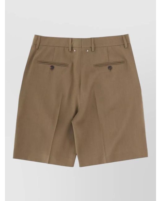 Golden Goose Deluxe Brand Natural Virgin Wool Tailored Bermuda Shorts for men