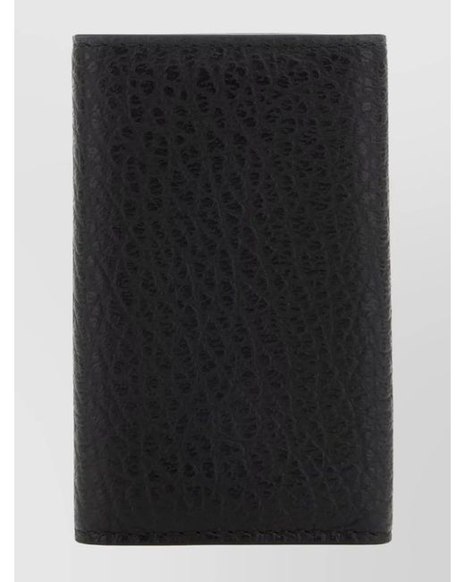 Maison Margiela Black Leather Keyring Case