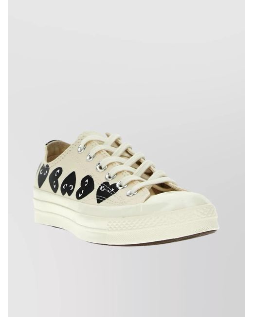 COMME DES GARÇONS PLAY Metallic Low-Top Sneakers