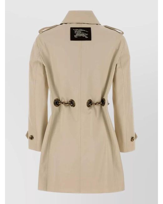 Burberry Natural Stonehaven Trench Coat Belted Waist Pockets