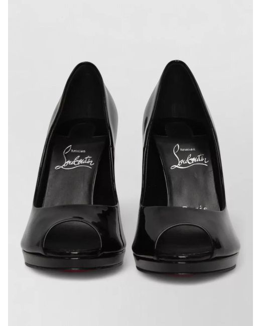Christian Louboutin Black Lady Z Patent Calfskin Platform Pumps