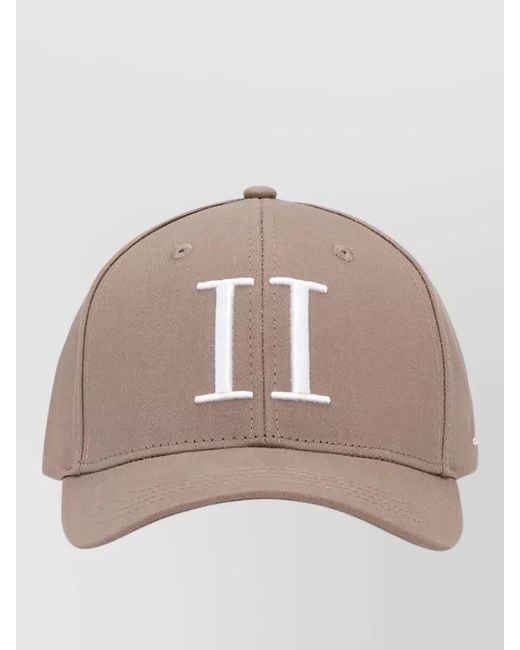 Les Deux Brown Nylon Silk Cap Curved Brim Eyelets for men