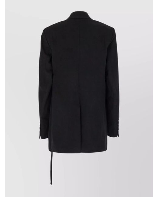Ann Demeulemeester Black Denim Single-Breasted Blazer