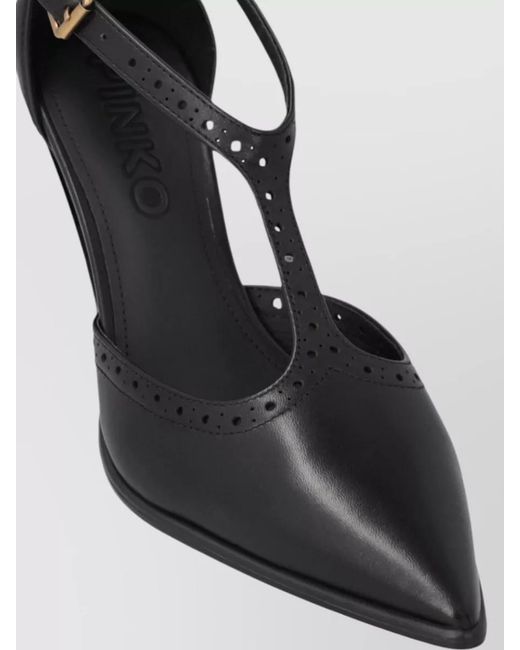 Pinko Black Pumps Lace Pointed Toe Stiletto Cut Out