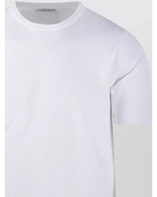 Roberto Collina White Cotton Crew-Neck Sweater for men