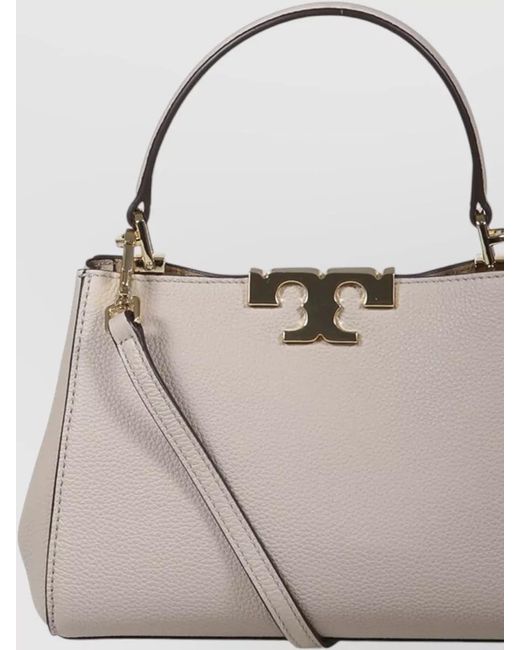 Tory Burch Gray Shoulder Bag Detachable Strap Top Handle