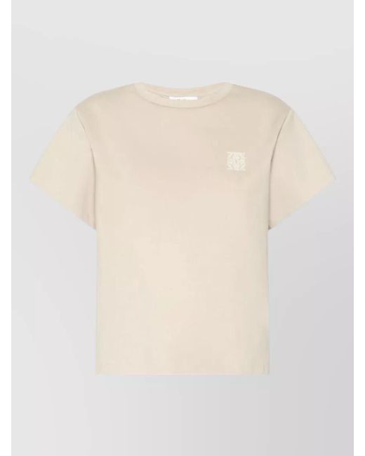 Max Mara Natural Crew Neck Short Sleeve Nylon Silk Top