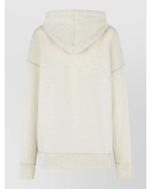 Isabel Marant Natural Mansel Hooded Cotton Blend Sweatshirt