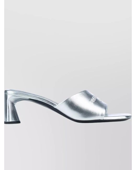Balenciaga White Leather Sandals