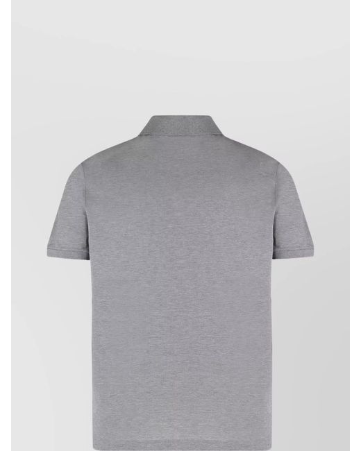 Paul & Shark Gray Cotton Piqué Short-Sleeve Polo Shirt for men