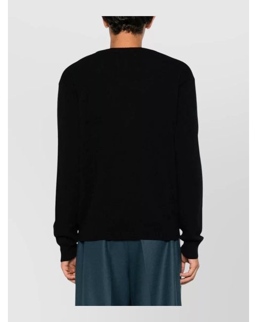 Extreme Cashmere Black Cashmere V Neck Long Sleeve Sweater