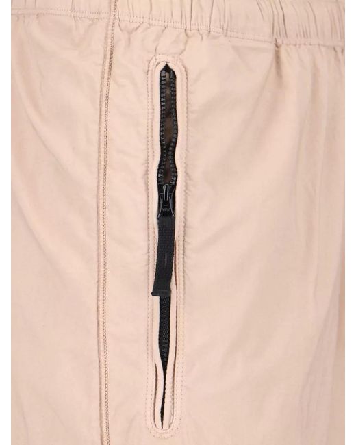 Stone Island Natural Pants Elastic Waistband Side Pockets Cuffs for men