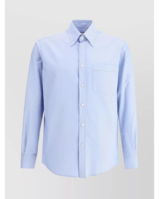 Valentino Blue Cotton Shirt for men