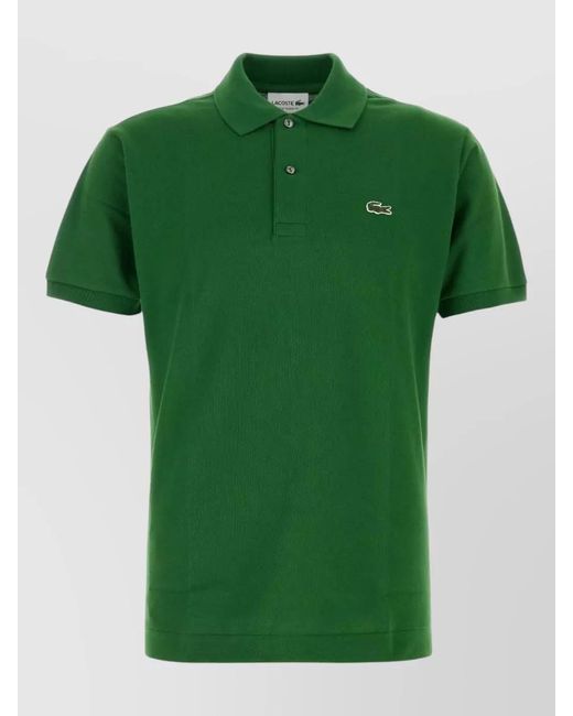 Lacoste Green Piquet Polo Shirt Casual Style for men