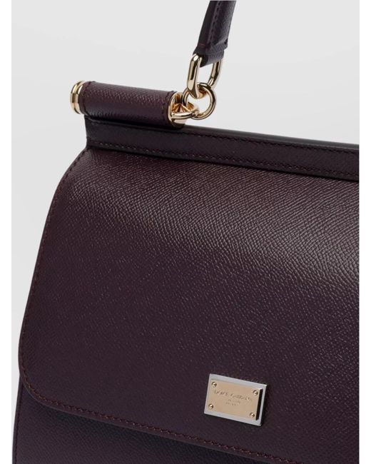 Dolce & Gabbana Blue Sicily Large Leather Shoulder Bag