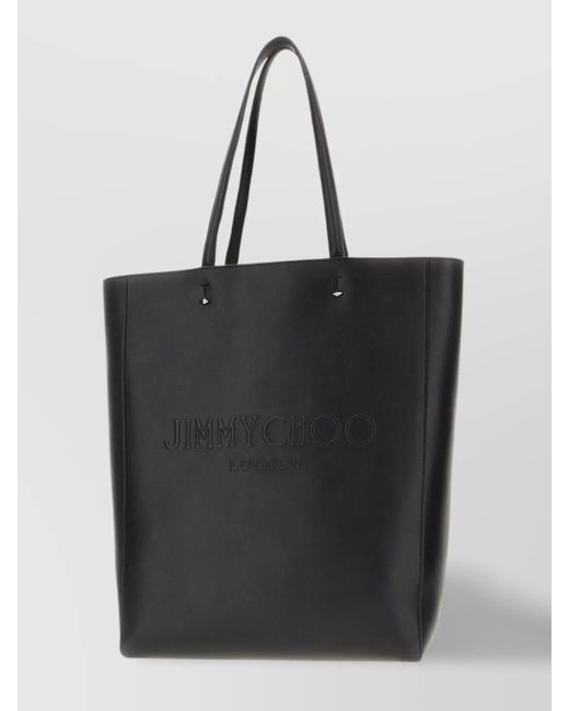 Jimmy Choo Black Studded Leather Tote Bag for men
