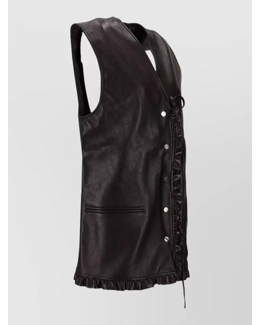 Niccolò Pasqualetti Black Leather Vest