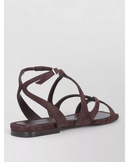 Jimmy Choo Multicolor Sandals Open Front Flat Sole Square Shape