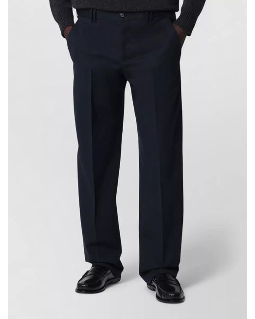 PT Torino Blue Wool Suit Trousers for men