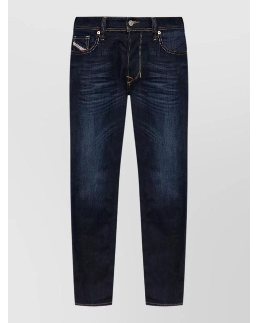 DIESEL Blue Denim Regular-Fit Tapered Jeans for men
