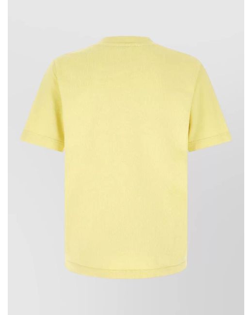 Jacquemus Yellow Gros Grain Crew Neck Short Sleeve T Shirt for men
