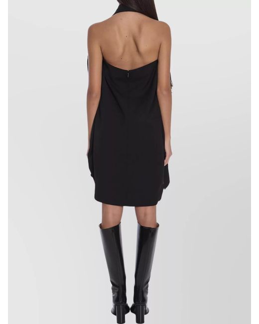 Balenciaga Black Viscose Wool Mini Jacket Dress