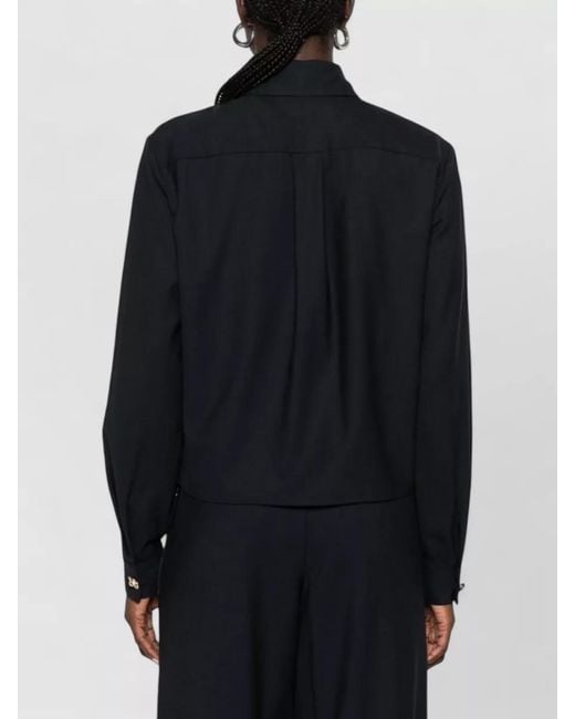 Fabiana Filippi Blue Silk Blend Tailored Shirt And Trousers