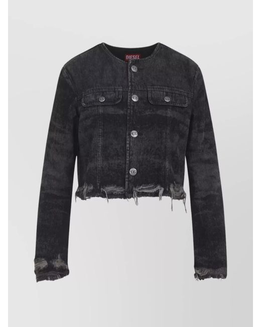 DIESEL Blue Denim Cropped Jacket
