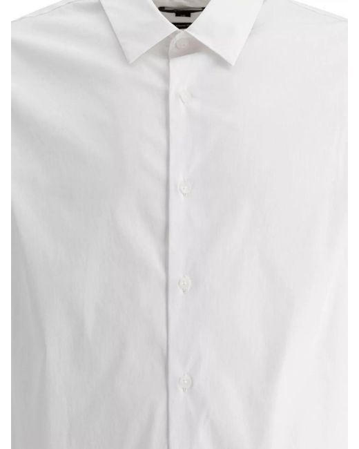 Vince White Cotton Poplin Shirt for men