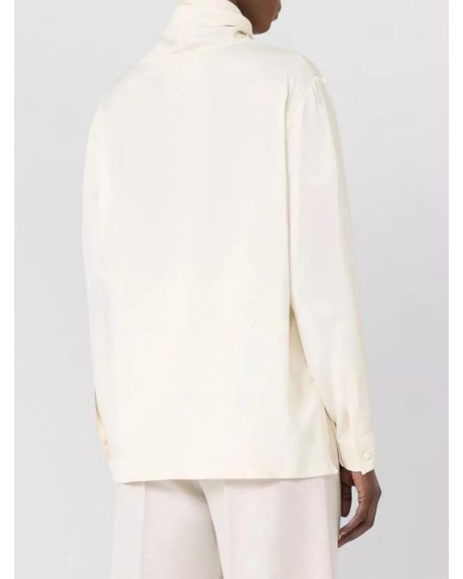 Max Mara White Silk Classic Shirt