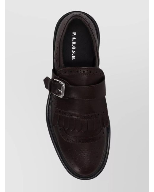 P.A.R.O.S.H. Black Leather Loafers
