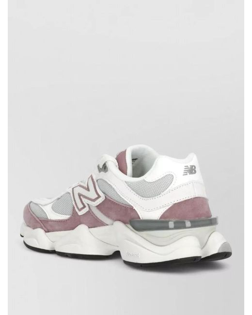 New Balance White Leather Low-Top Sneakers