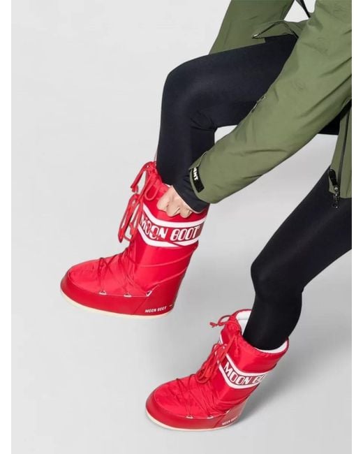 Moon Boot Red Iconic Snow Boots Après Ski Style for men