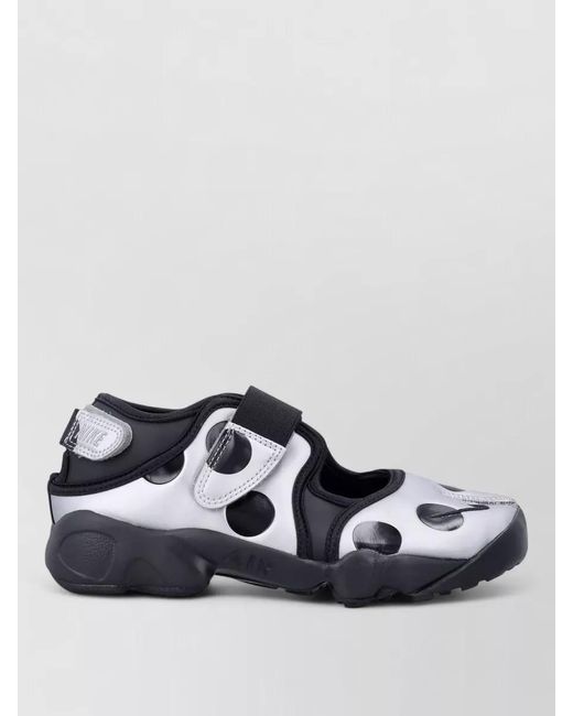 Nike Blue Rift Split Toe Sandals Polka Dot Silhouette