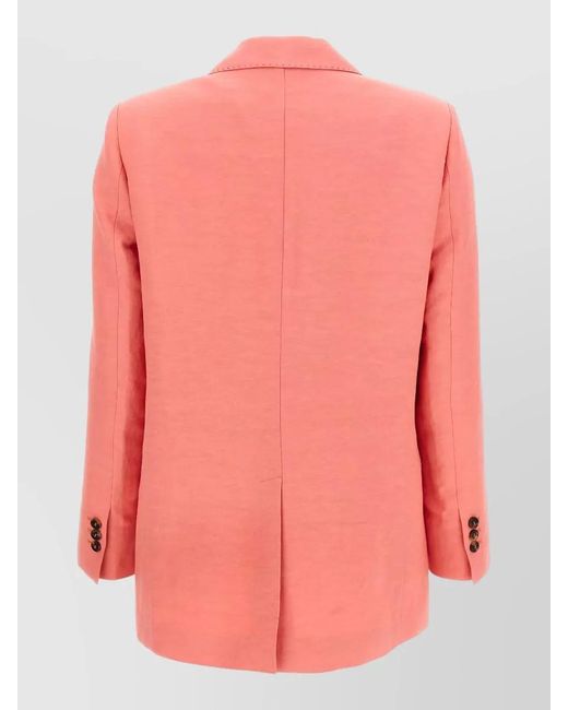 Alberto Biani Pink America Blazer Tailored Jacket Back Vent