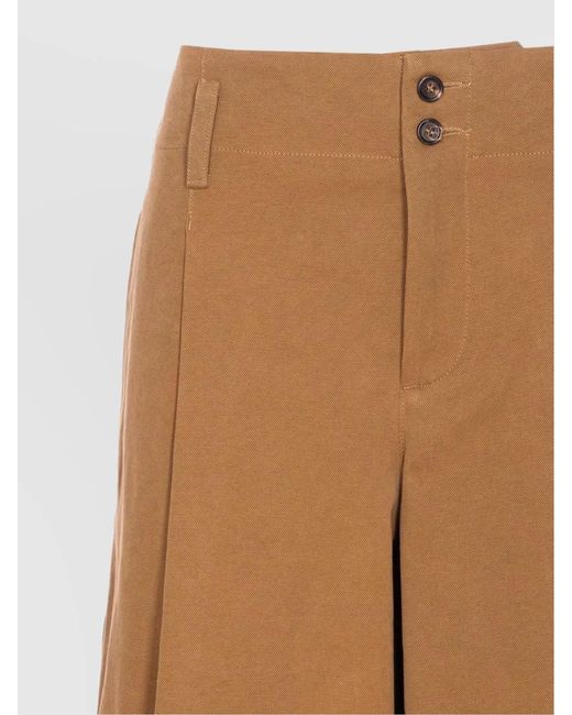 Chloé Brown High-Rise Wide-Leg Trousers