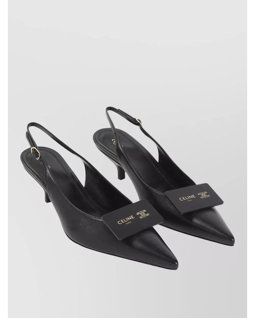 Céline Multicolor Leather Slingback Sandals