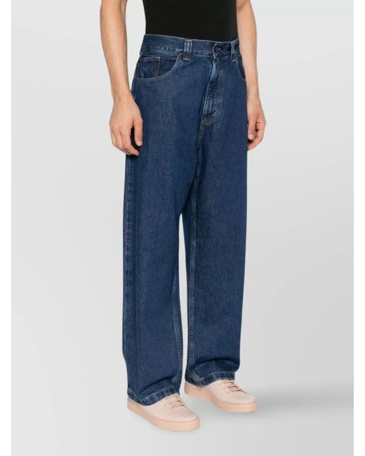 Carhartt Blue Denim Straight-Leg Jeans for men