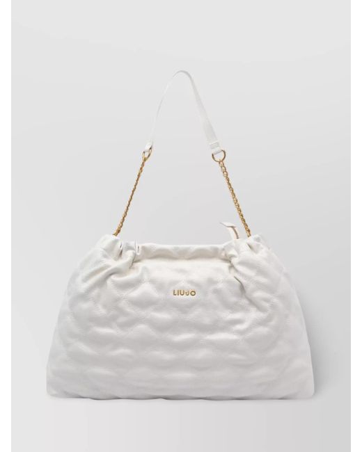 Liu Jo White Quilted Chain Strap Shoulder Bag