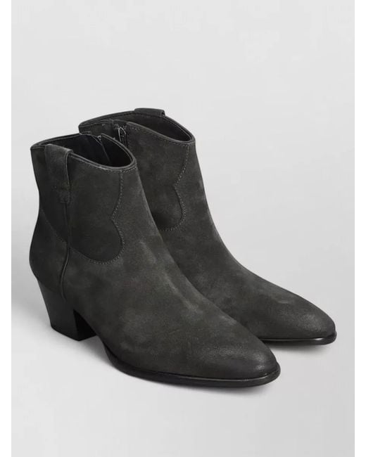 Ash Black Suede Ankle Boots