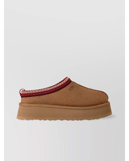 Ugg Brown Suede Platform Mules