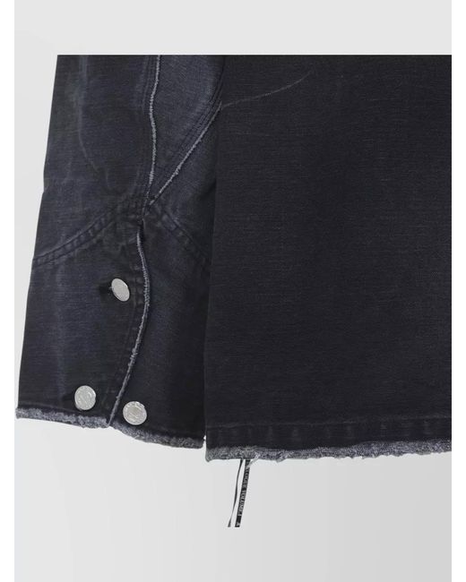MASTERMIND WORLD Blue Utility Jacket Faded Effect Chest Pockets for men