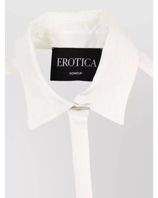 Dondup White Long Sleeve Regular Fit Casual Top