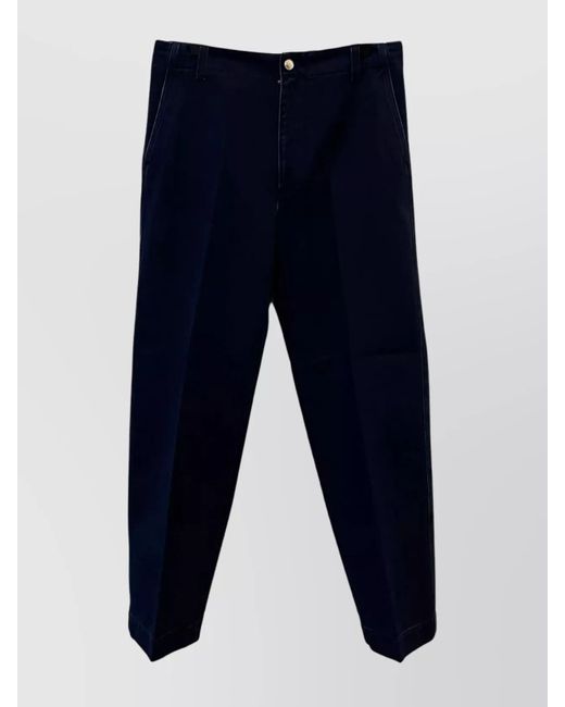 Gucci Blue Cropped Trousers With Pockets And Loops for men