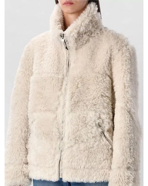Urbancode Natural Reversible Faux Fur Bomber Jacket